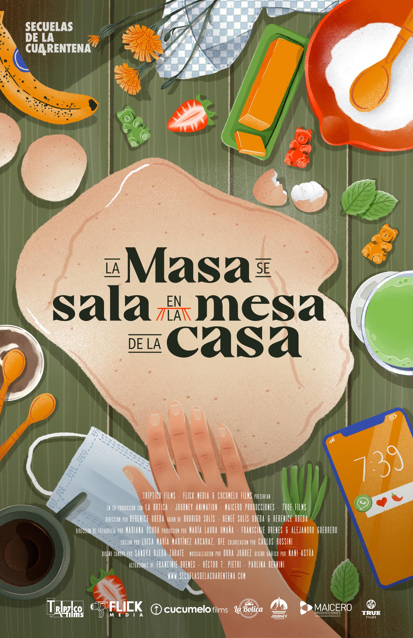La masa se sala en la mesa de la casa