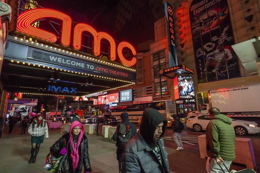 AMC plunges after theater company announces capital raise, proposes reverse stock split